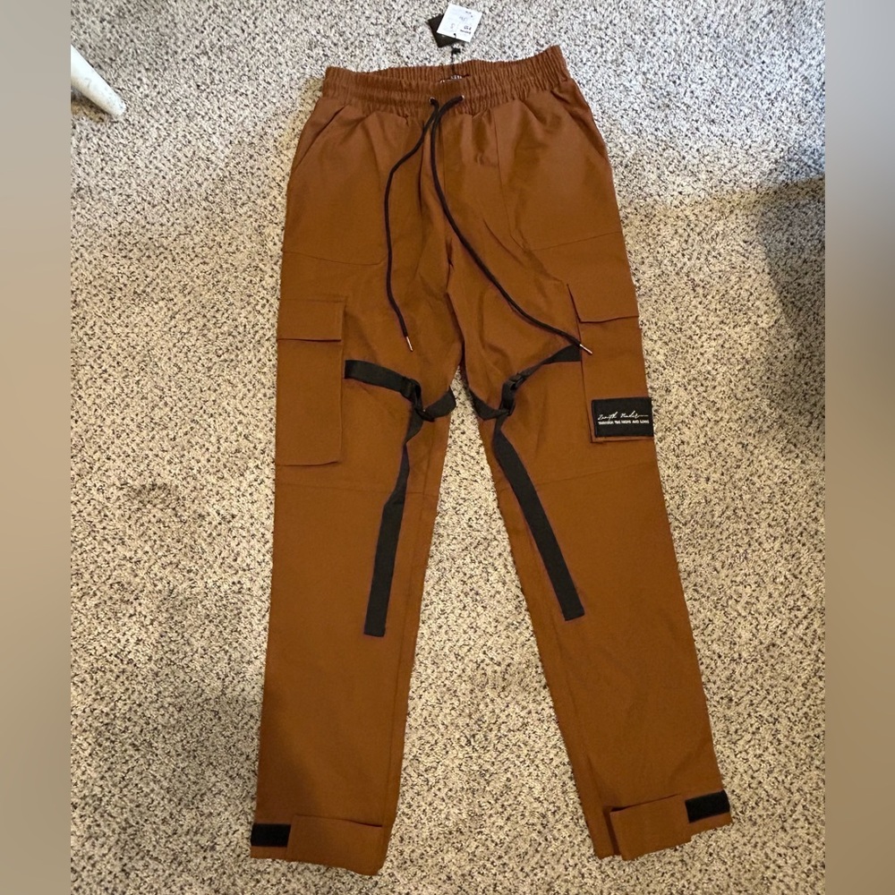 Zenith Brown Track Pants with Black Accents